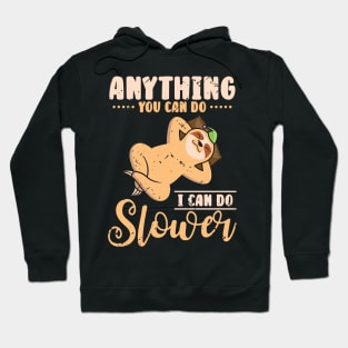 Cute Sloth Lazy Office Worker Working Sloth Statement Chill Hoodie